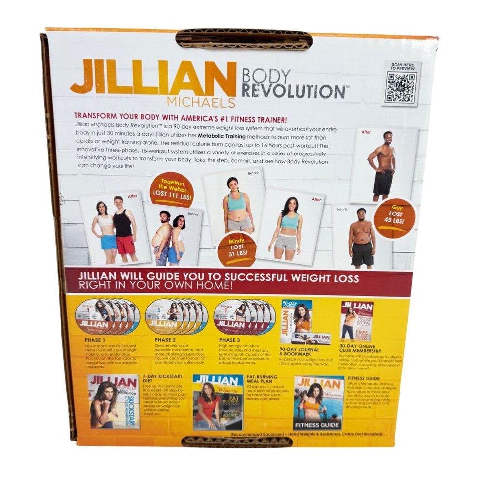 Jillian Michaels Body Revolution - Complete 15 DVD set In Box - Picture 2 of 7